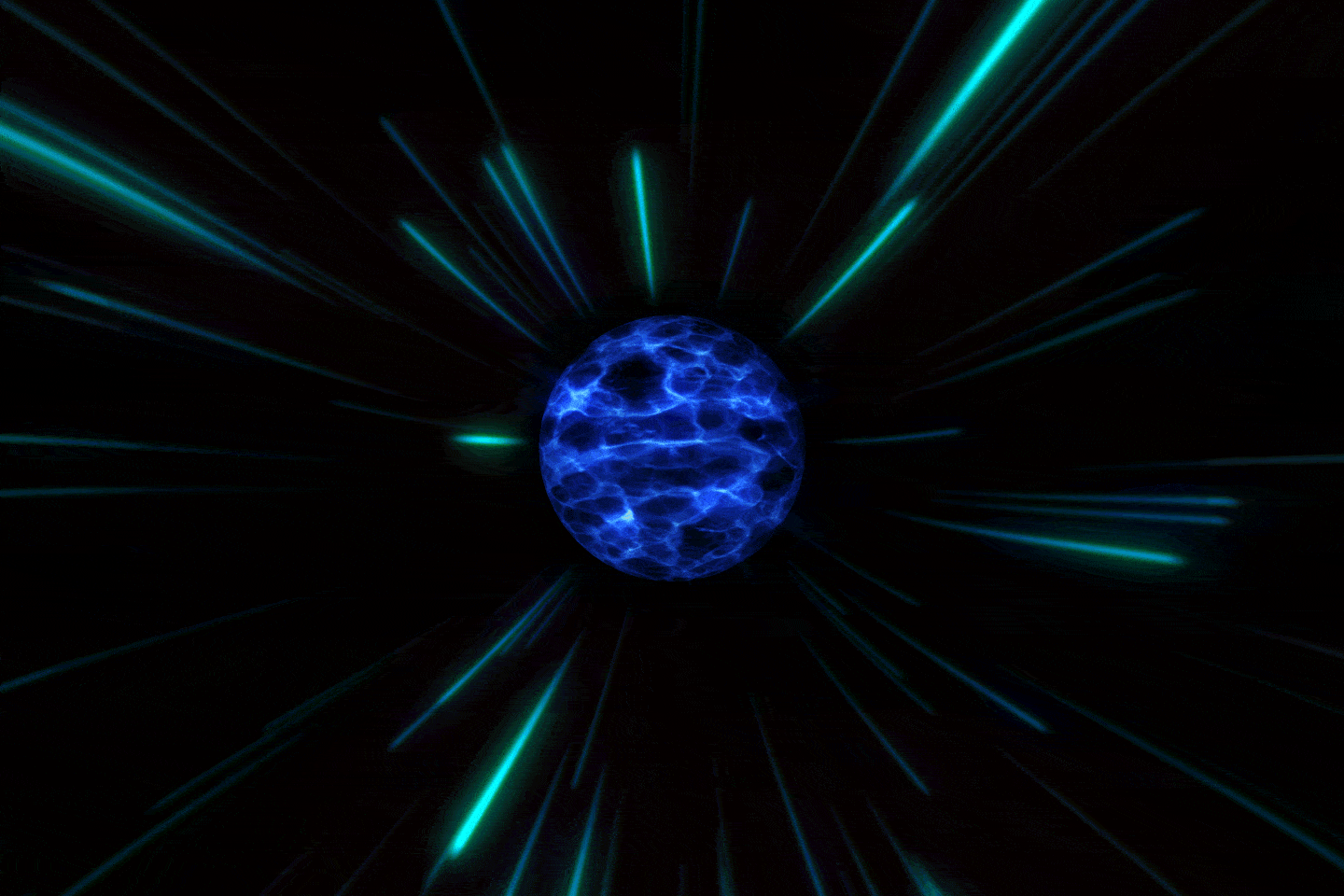An animation showing how a photon might look if it was split into two halves.