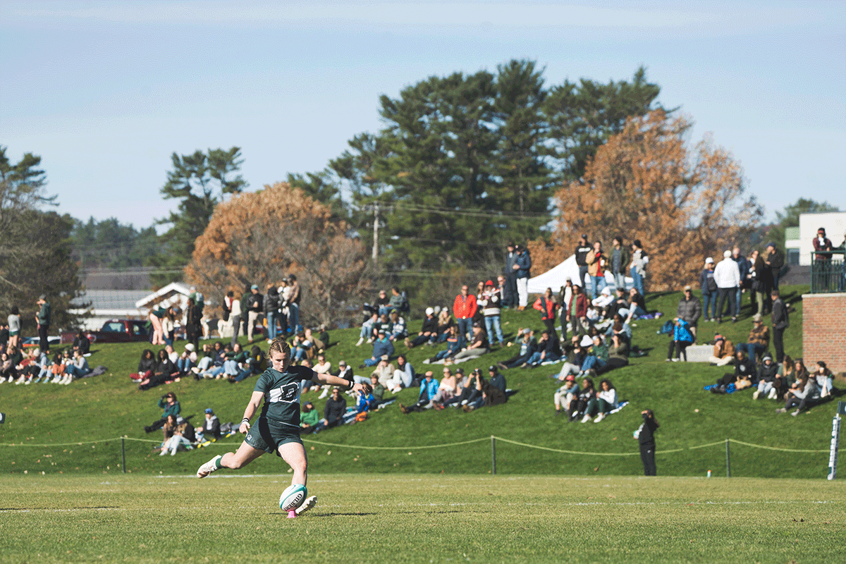 Women's rugby defeats Brown during Homecoming weekend.