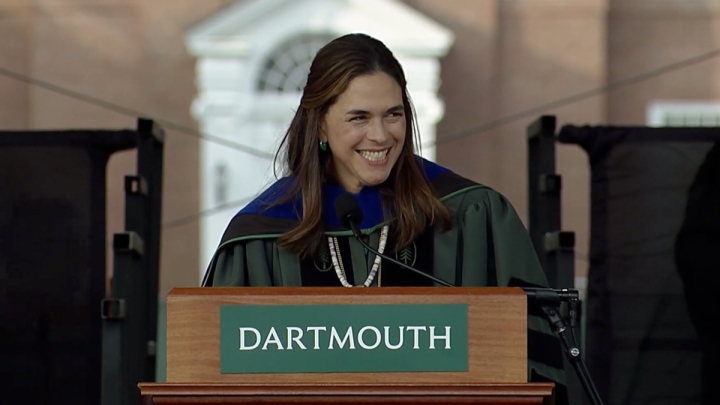 Sian Leah Beilock speaking at her Inauguration