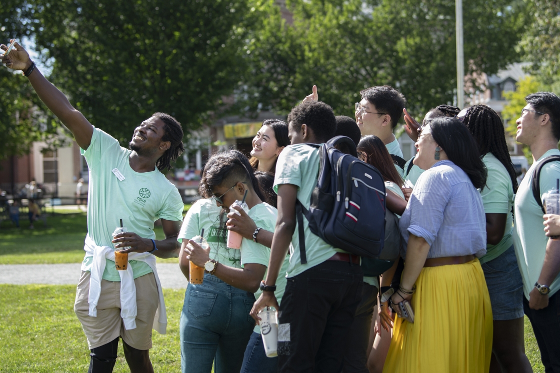 OPAL students smile for a selfie