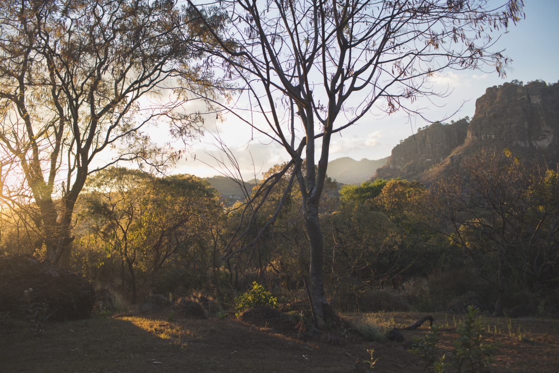 Sunset at Ehecalli in Amatlan, Mexico.