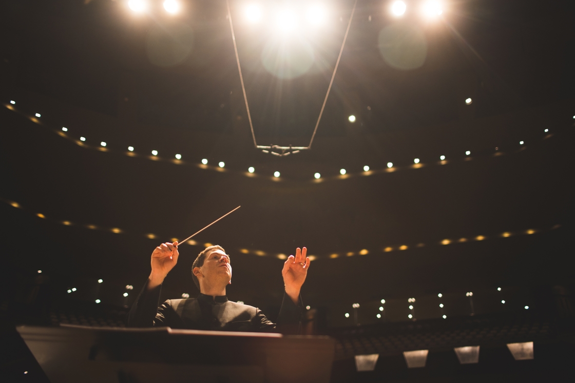 Dartmouth Wind Ensemble director Brian Messier