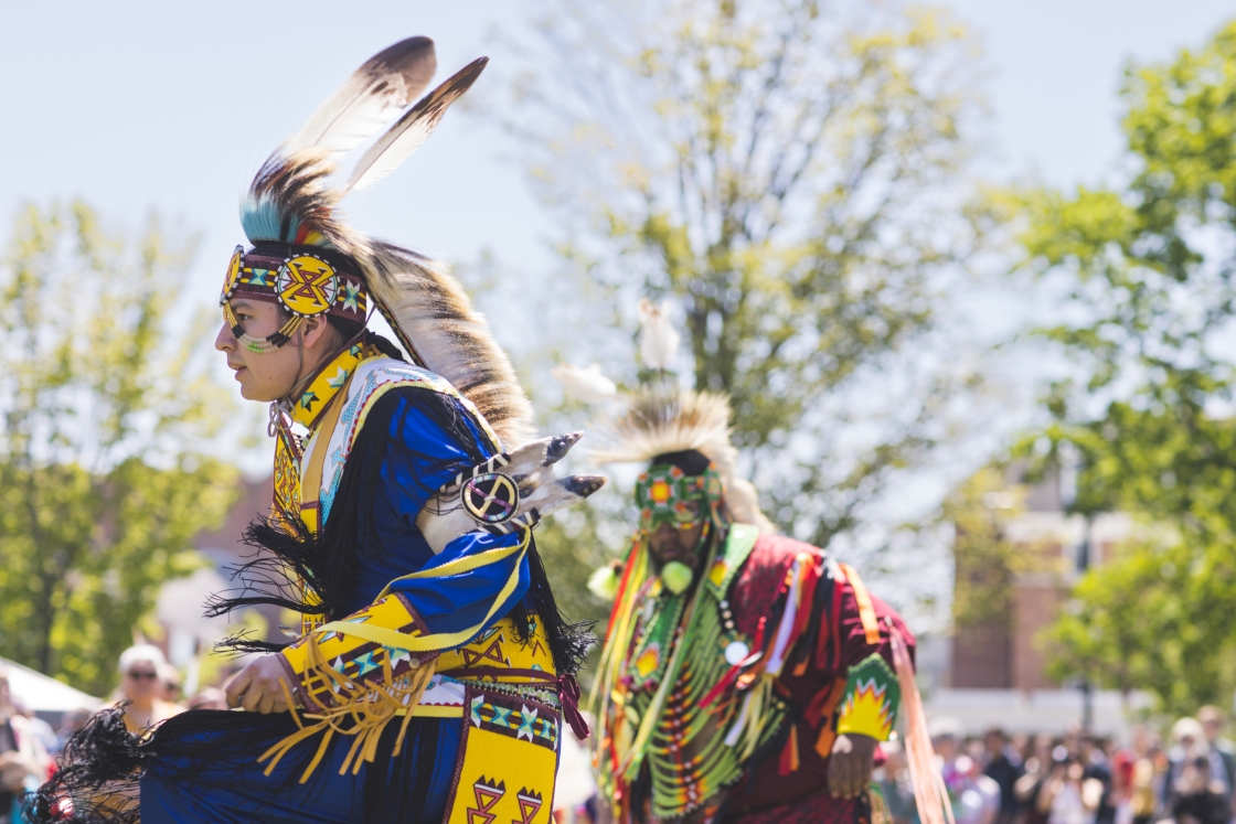 Two men dancing at Powwow