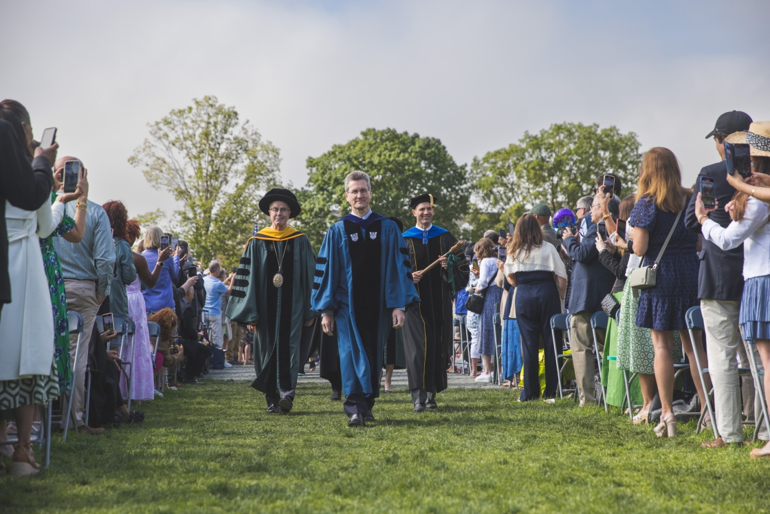 David Kotz leading the faculty in Commencement procession