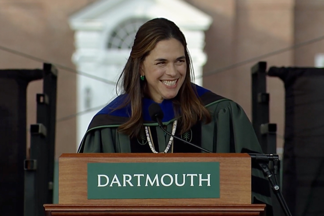 Sian Leah Beilock speaking at her Inauguration