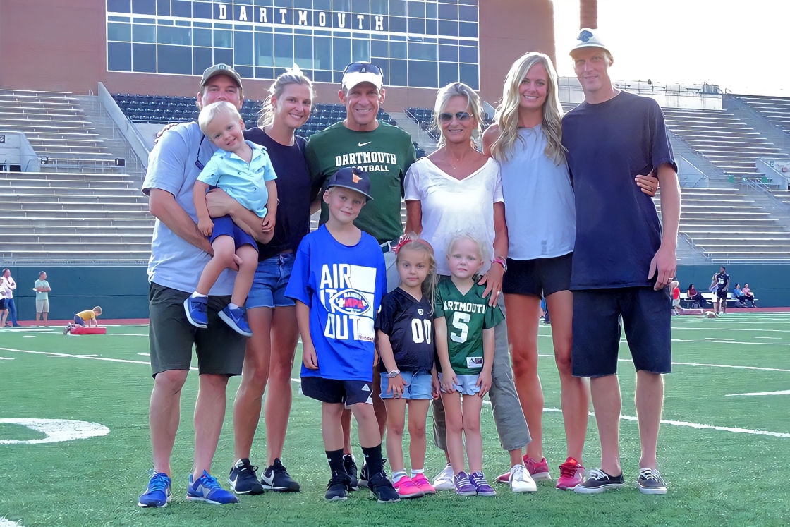 Buddy Teevens and his family