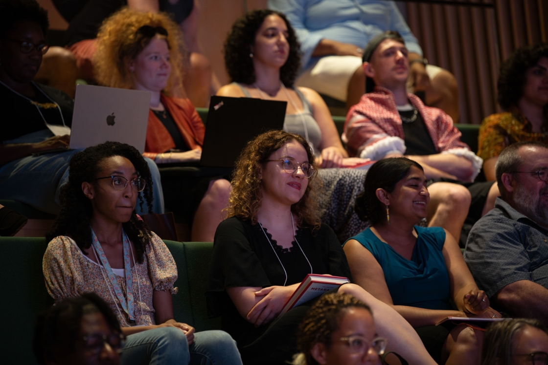 Audience members at the Juneteenth lecture