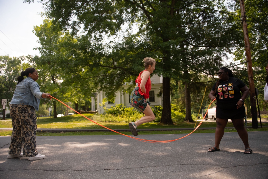 Susan Brison jumps rope