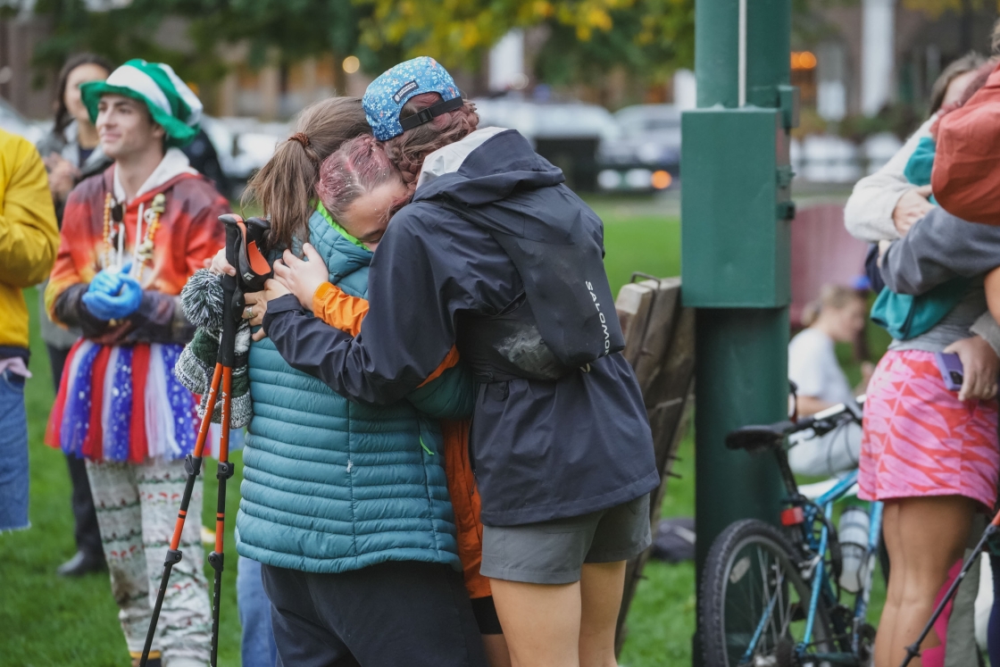 People embracing