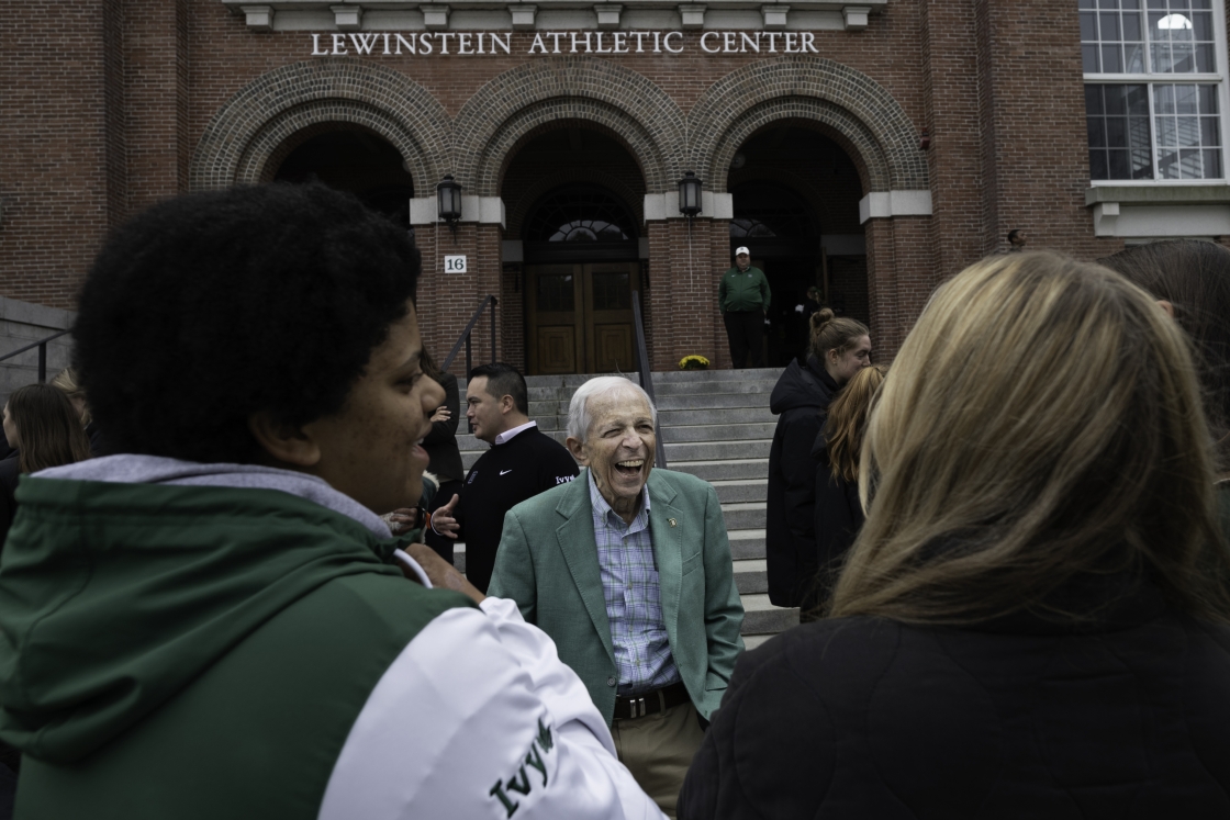 Stephen Lewinstein '63 at the Lewinstein Athletic Center Dedication