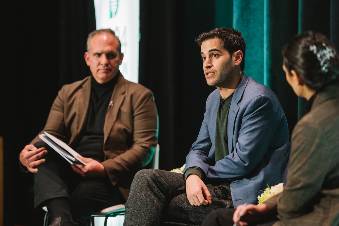 Harry Enten talking at Dartmouth's 2024 Election Speaker Series