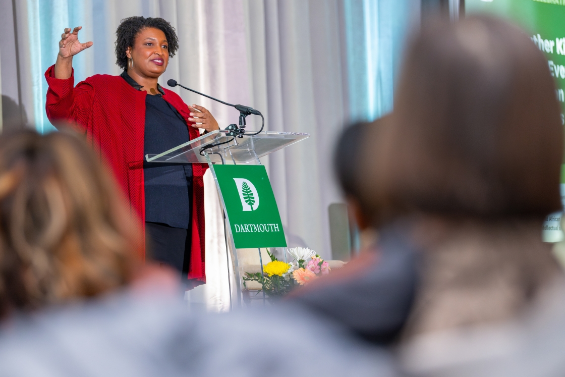 Stacey Abrams delivering the MLK keynote address