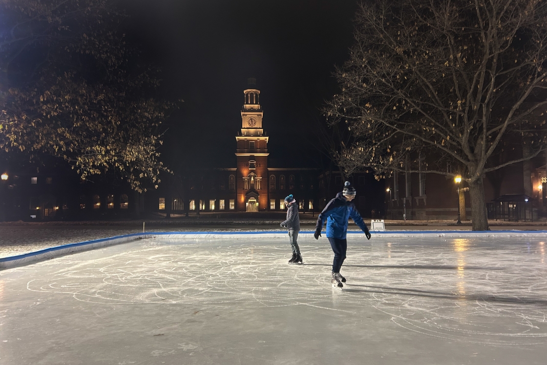 Izzy Axinn and Nicholas Burke skating