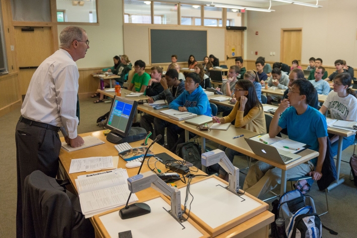 President Hanlon teaching class