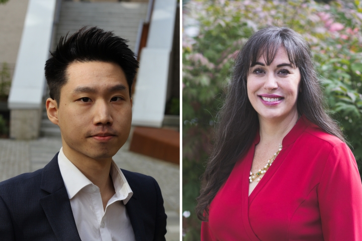 Ho-Chun Herbert Chang '18 and Brooke Harrington, professor of sociology