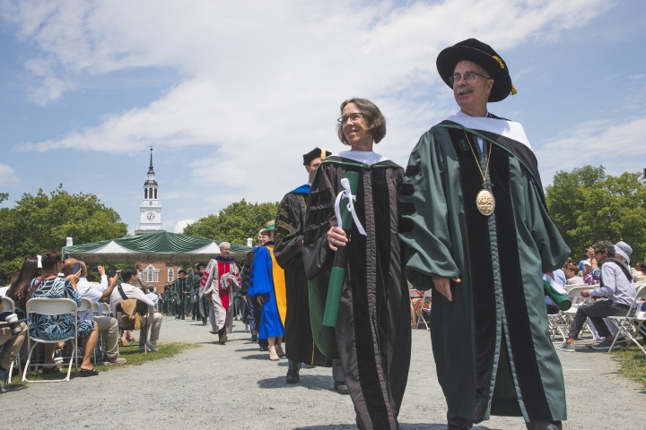 Phil Hanlon and Gail Gentes leave Commencement 2023