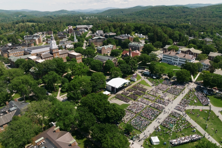 A drone's view of Commencement at Dartmouth College