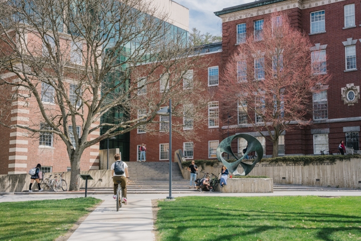 Wilder and Fairchild Halls in spring