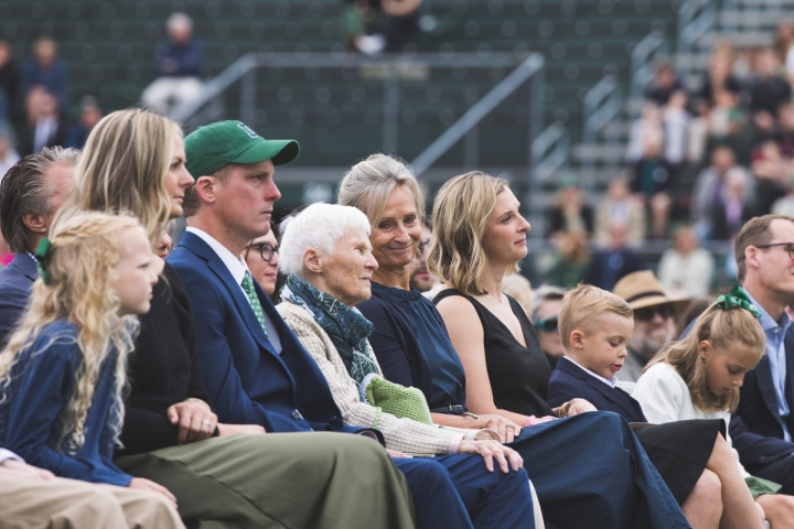 Buddy Teevens family at the celebration of life