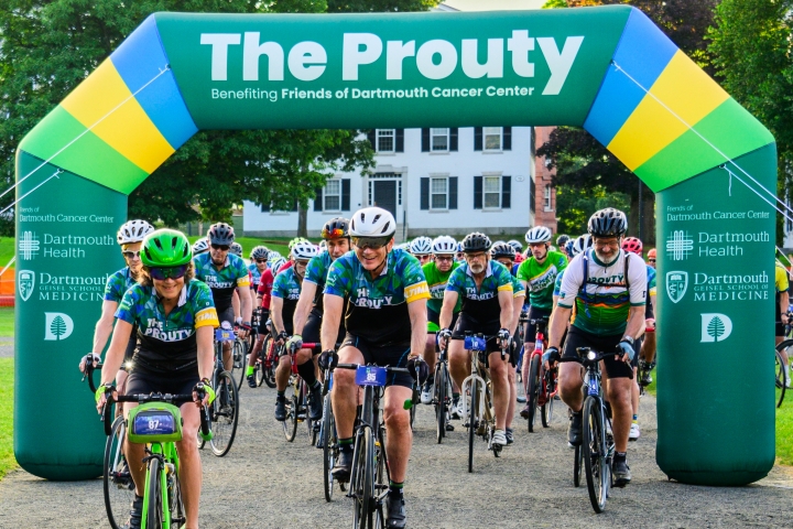 Friends of Dartmouth Cancer Center biking at the Prouty