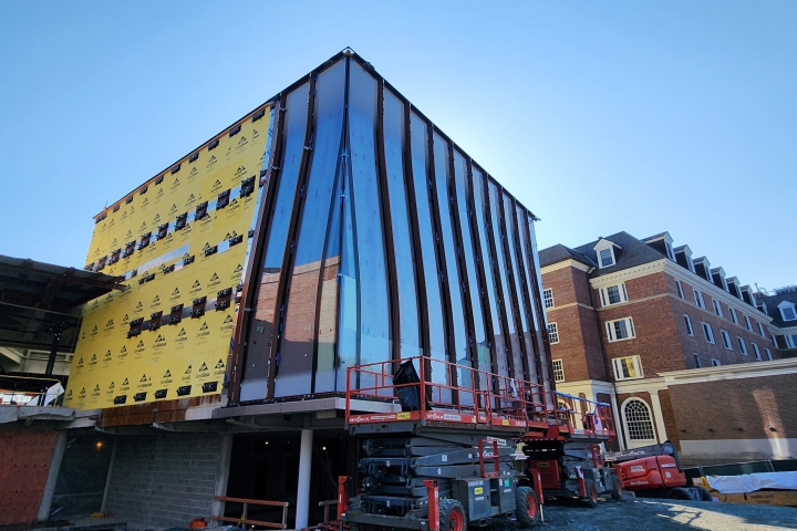 The Jack 1953 and Mac 2011 Morris Recital Hall under construction