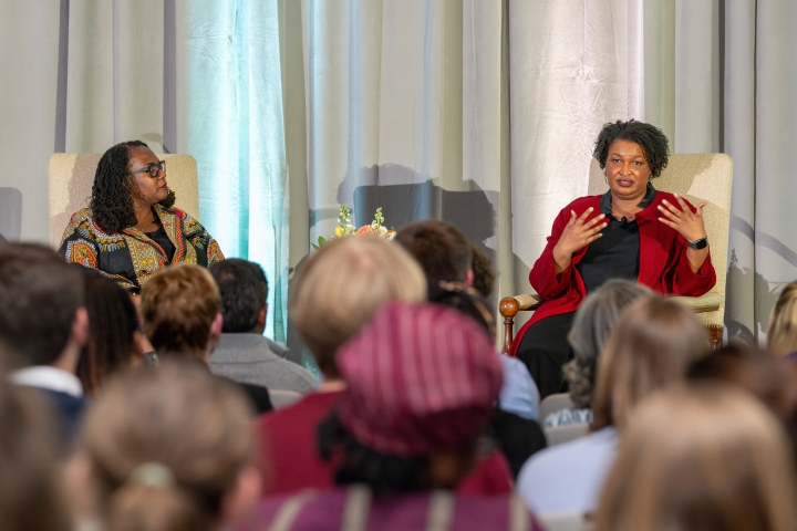 Shontay Delalue and Stacey Abrams.