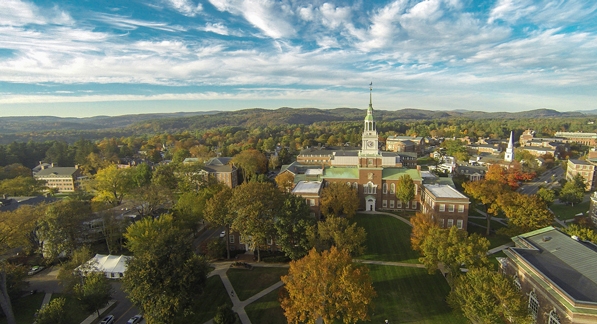 Aerial photo of campus