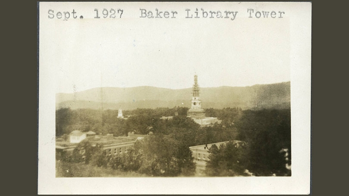 Sept. 1927 Baker Library Tower