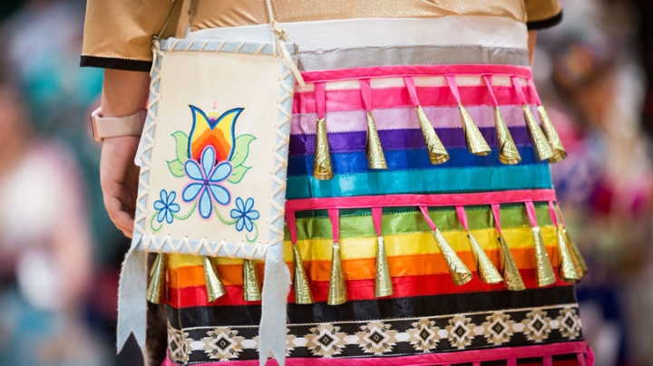 Powow jingle dress close-up