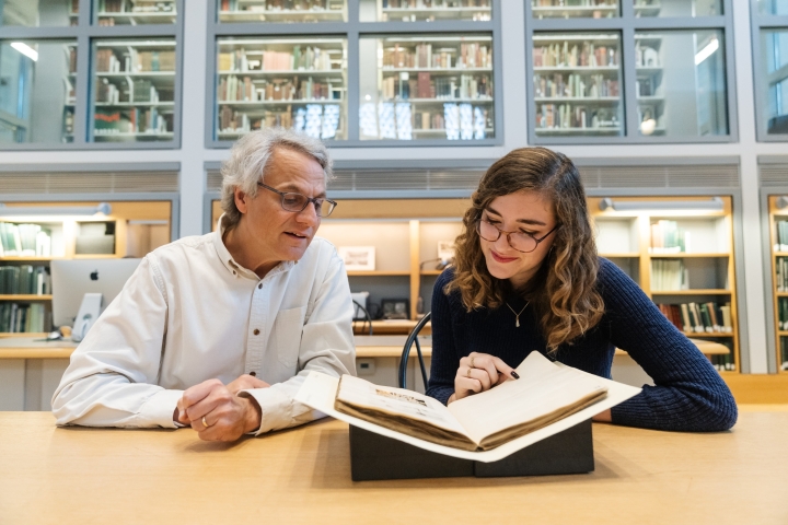 Jay Satterfield (left) and Caroline Cook ’21