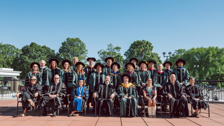The members of the Dartmouth Board of Trustees with honorary degree recipients