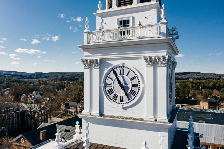 Drone image of Baker tower.