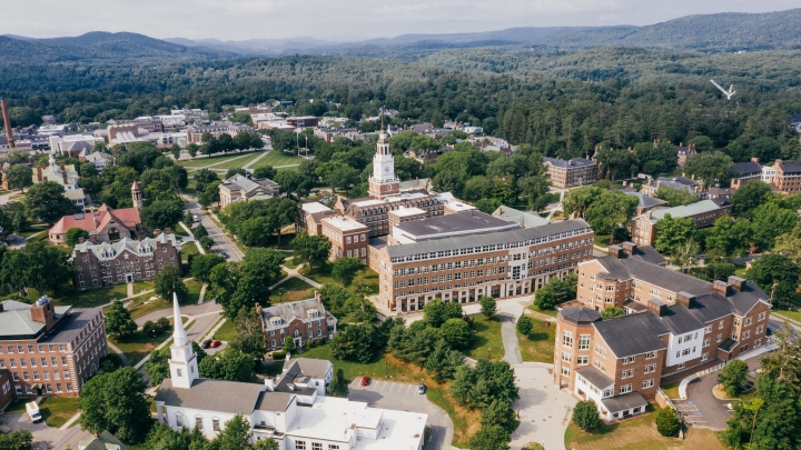 Aerial view of campus