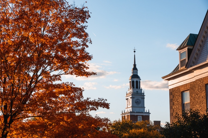 Dartmouth campus in fall