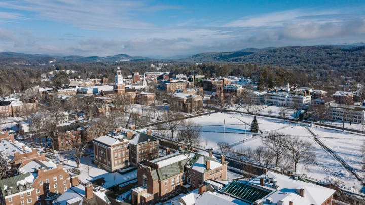 Campus drone shot