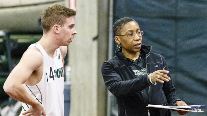 Sandra Ford-Centonze wtih a student athlete