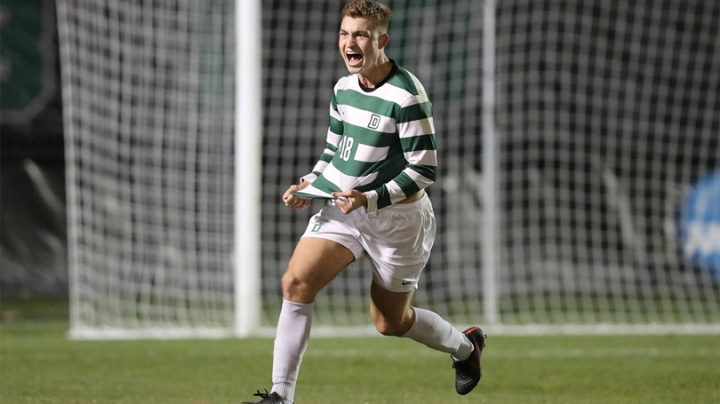 Matt Danilack ’18 celebrates his game-winning goal