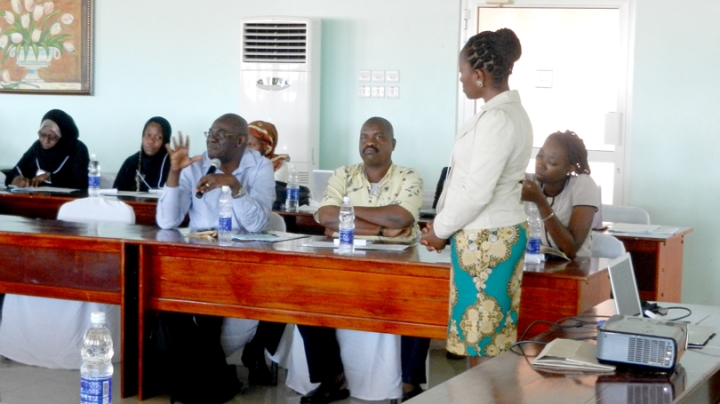 Mariam Mazandika at a workshop in Zanzibar