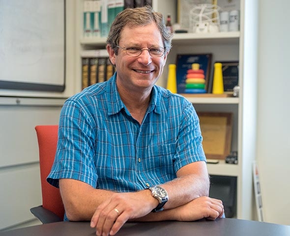 Professor Tom Cormen in his office
