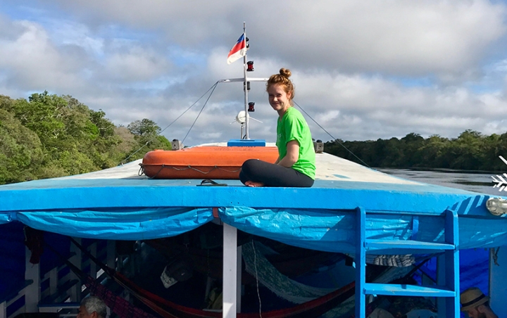 Dalia McGill ’16 in Jaú National Park, in the Amazon