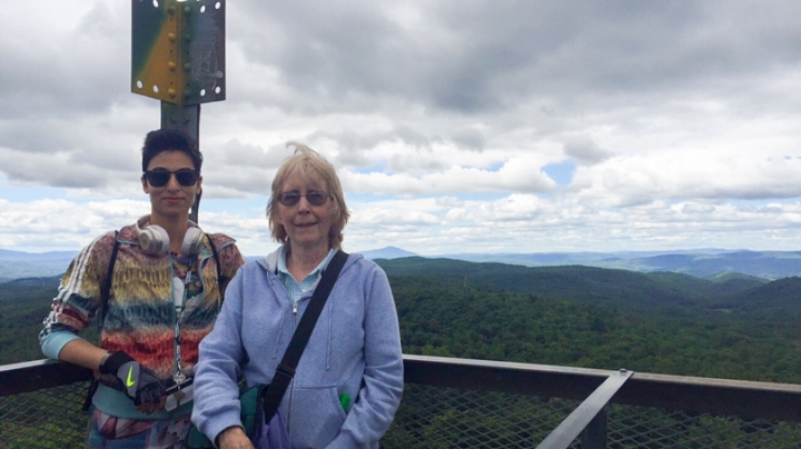 Beth Hindmarsh and Budour AlAnsari at Gile Mountain Tower 